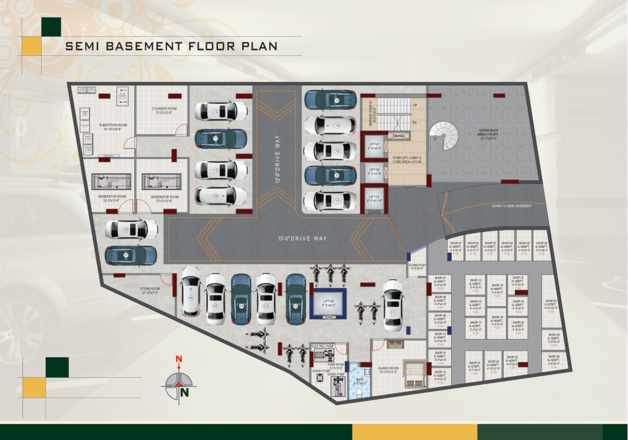 Semi Basement Floor Plan